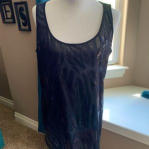 Black Sequin Tank Top